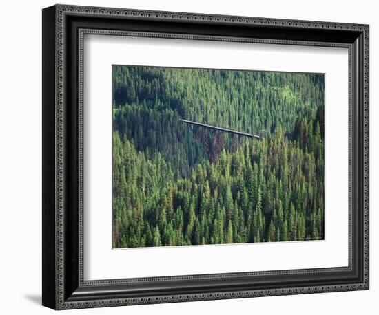 Old Train Trestle, Hiawatha Bike Trail, Idaho, USA-Brent Bergherm-Framed Photographic Print