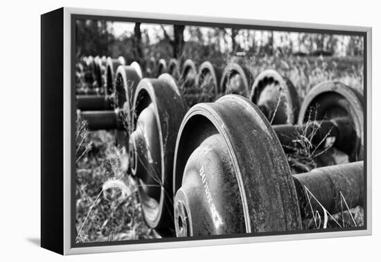 Old Train Wheels-George Oze-Framed Premier Image Canvas