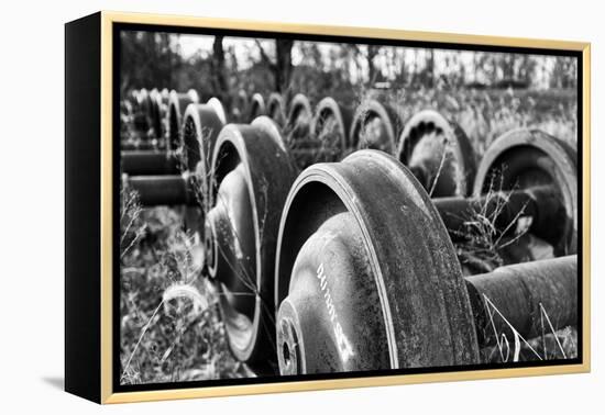 Old Train Wheels-George Oze-Framed Premier Image Canvas