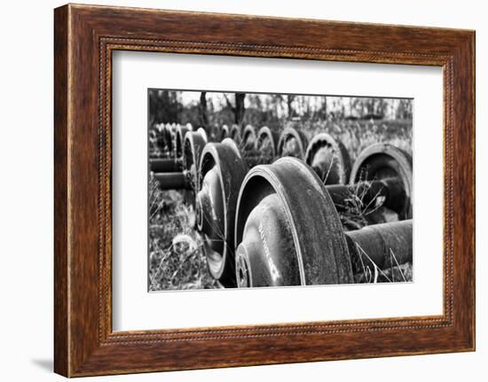 Old Train Wheels-George Oze-Framed Photographic Print