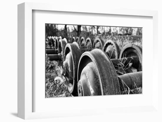 Old Train Wheels-George Oze-Framed Photographic Print