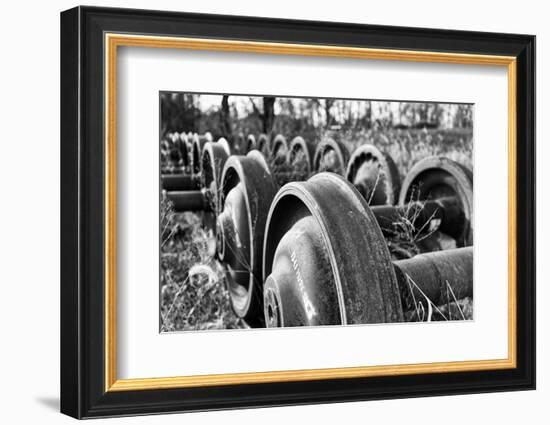 Old Train Wheels-George Oze-Framed Photographic Print