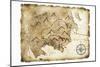 Old Treasure Map-TaiChesco-Mounted Art Print