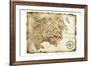 Old Treasure Map-TaiChesco-Framed Art Print
