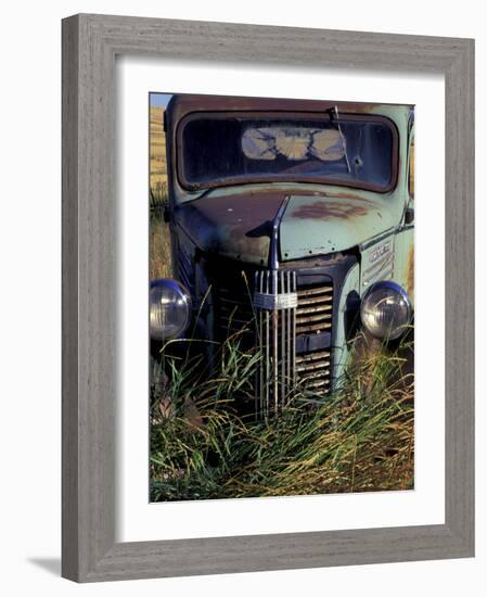 Old Truck in Field, Gennesse, Idaho, USA-Darrell Gulin-Framed Photographic Print