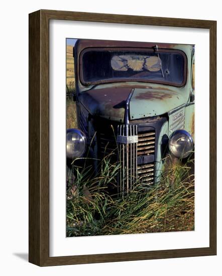 Old Truck in Field, Gennesse, Idaho, USA-Darrell Gulin-Framed Photographic Print