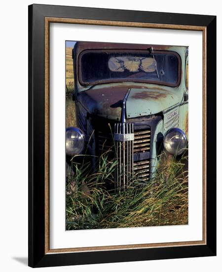 Old Truck in Field, Gennesse, Idaho, USA-Darrell Gulin-Framed Photographic Print