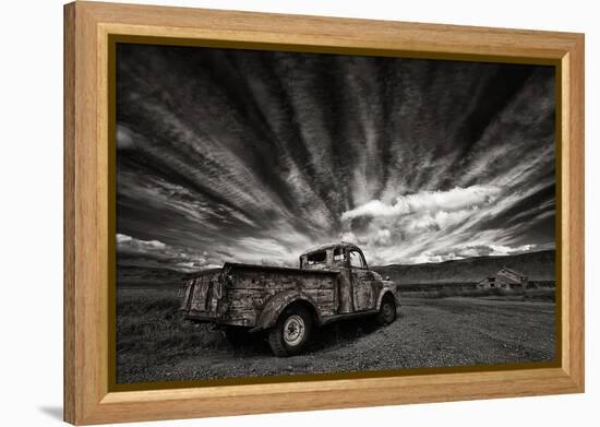 Old Truck (Mono)-Þorsteinn H. Ingibergsson-Framed Premier Image Canvas