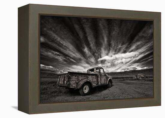 Old Truck (Mono)-Þorsteinn H. Ingibergsson-Framed Premier Image Canvas