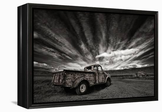 Old Truck (Mono)-Þorsteinn H. Ingibergsson-Framed Premier Image Canvas