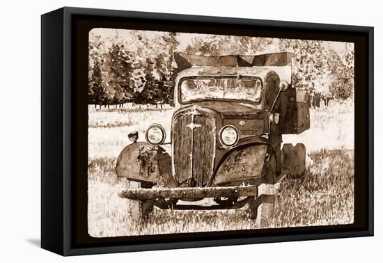 Old Truck, Pennsylvania Field, 2015-Anthony Butera-Framed Premier Image Canvas