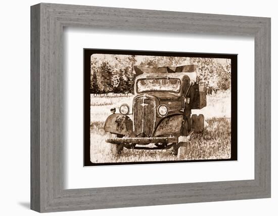 Old Truck, Pennsylvania Field, 2015-Anthony Butera-Framed Photographic Print