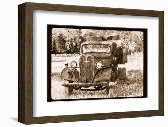 Old Truck, Pennsylvania Field, 2015-Anthony Butera-Framed Photographic Print