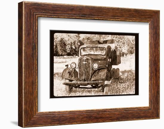 Old Truck, Pennsylvania Field, 2015-Anthony Butera-Framed Photographic Print