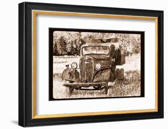Old Truck, Pennsylvania Field, 2015-Anthony Butera-Framed Photographic Print