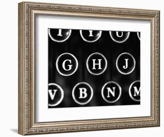 Old Typewriter Keys-Henry Horenstein-Framed Photographic Print