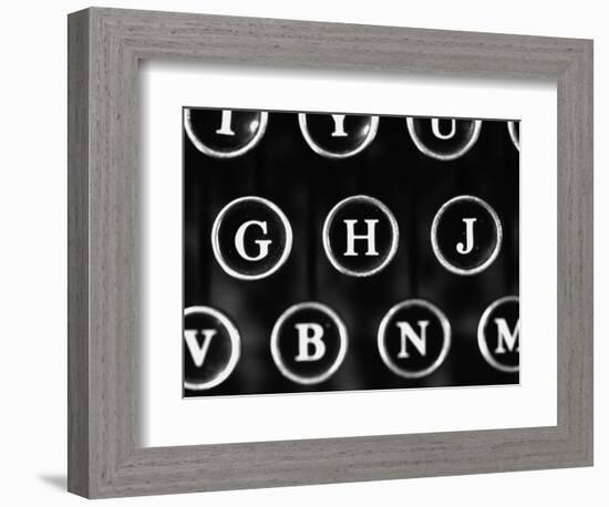 Old Typewriter Keys-Henry Horenstein-Framed Photographic Print