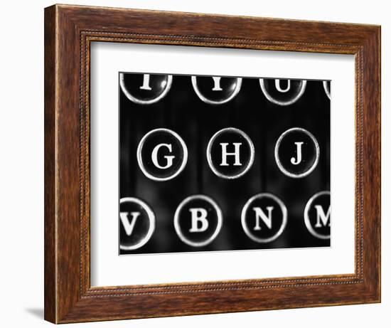 Old Typewriter Keys-Henry Horenstein-Framed Photographic Print