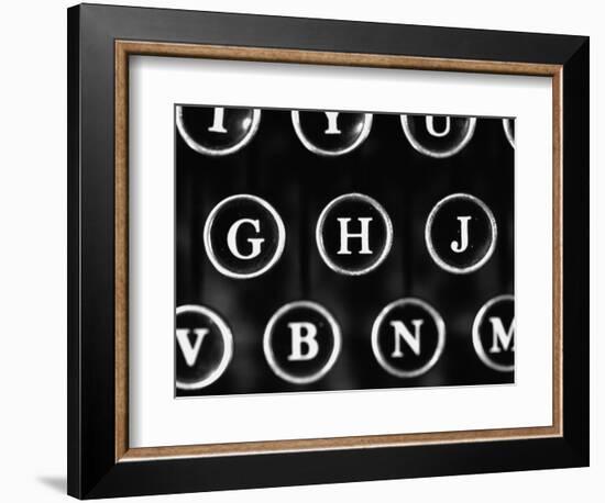 Old Typewriter Keys-Henry Horenstein-Framed Photographic Print