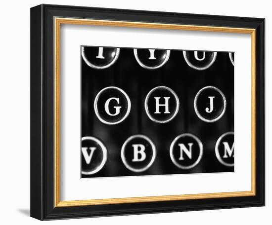 Old Typewriter Keys-Henry Horenstein-Framed Photographic Print