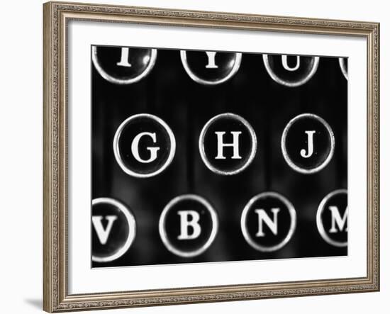 Old Typewriter Keys-Henry Horenstein-Framed Photographic Print