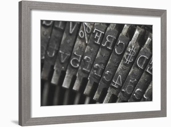 Old Typewriter Type Focus On Money Symbol-Steve Collender-Framed Premium Giclee Print