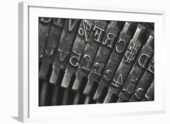 Old Typewriter Type Focus On Money Symbol-Steve Collender-Framed Premium Giclee Print