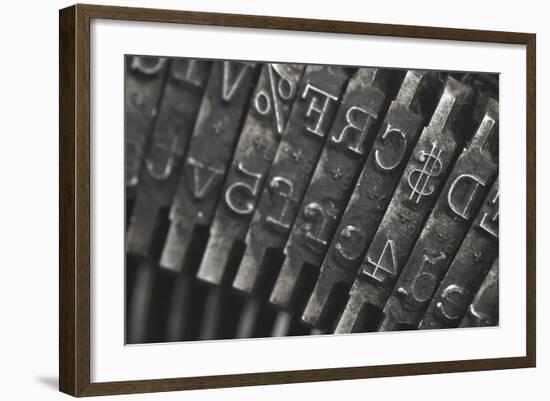 Old Typewriter Type Focus On Money Symbol-Steve Collender-Framed Premium Giclee Print