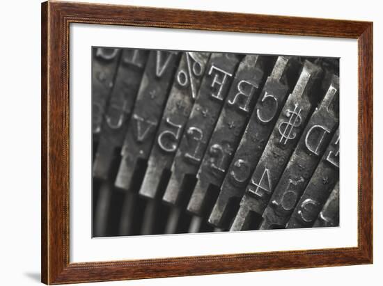 Old Typewriter Type Focus On Money Symbol-Steve Collender-Framed Premium Giclee Print