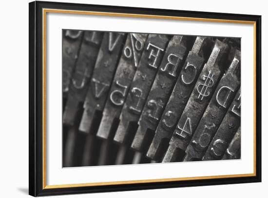 Old Typewriter Type Focus On Money Symbol-Steve Collender-Framed Premium Giclee Print