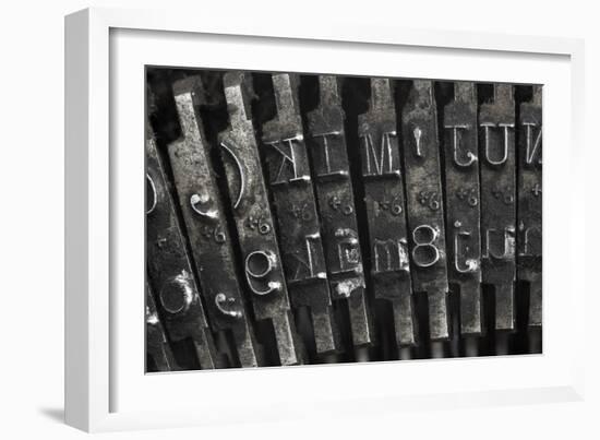 Old Typewriter Type-Steve Collender-Framed Premium Giclee Print