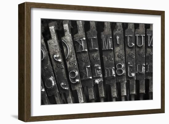 Old Typewriter Type-Steve Collender-Framed Art Print