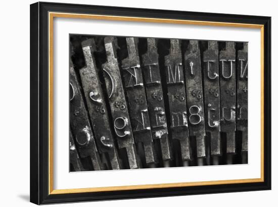 Old Typewriter Type-Steve Collender-Framed Art Print