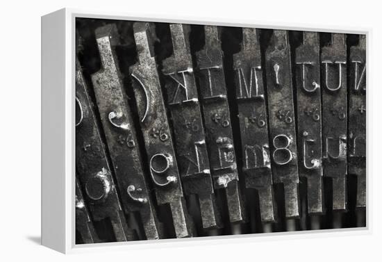 Old Typewriter Type-Steve Collender-Framed Stretched Canvas