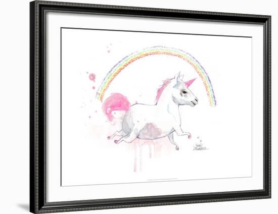 Old Unicorn-Lora Zombie-Framed Art Print