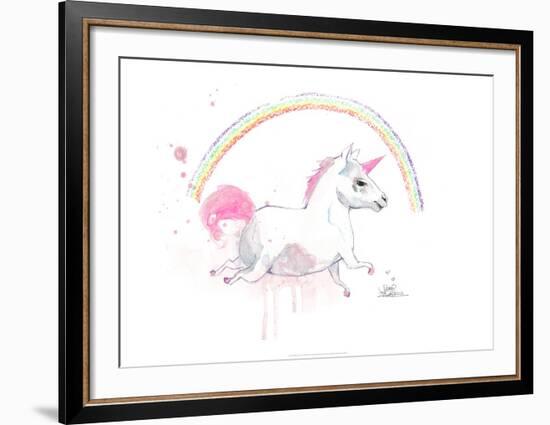 Old Unicorn-Lora Zombie-Framed Art Print