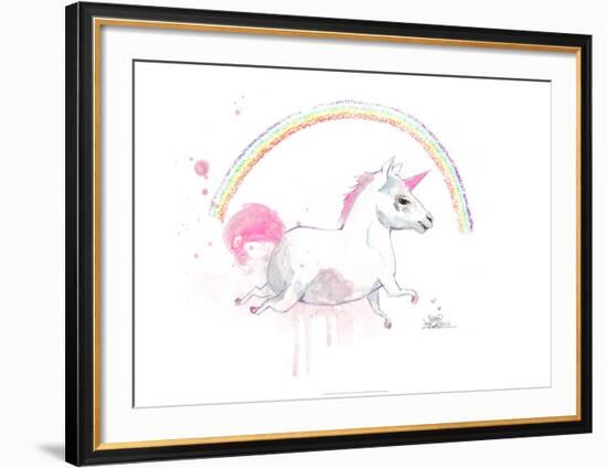 Old Unicorn-Lora Zombie-Framed Art Print