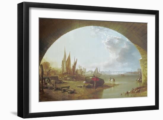 Old Vauxhall Bridge, London (Oil on Canvas)-William Clarkson Stanfield-Framed Giclee Print