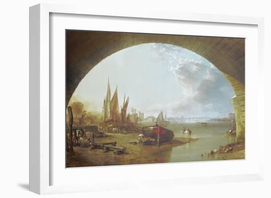 Old Vauxhall Bridge, London (Oil on Canvas)-William Clarkson Stanfield-Framed Giclee Print
