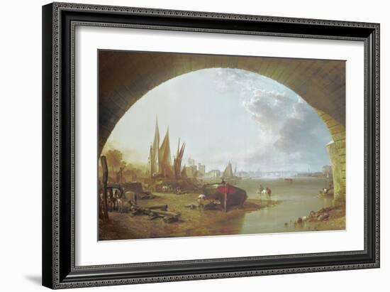 Old Vauxhall Bridge, London (Oil on Canvas)-William Clarkson Stanfield-Framed Giclee Print