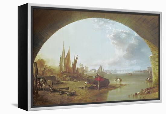 Old Vauxhall Bridge, London (Oil on Canvas)-William Clarkson Stanfield-Framed Premier Image Canvas
