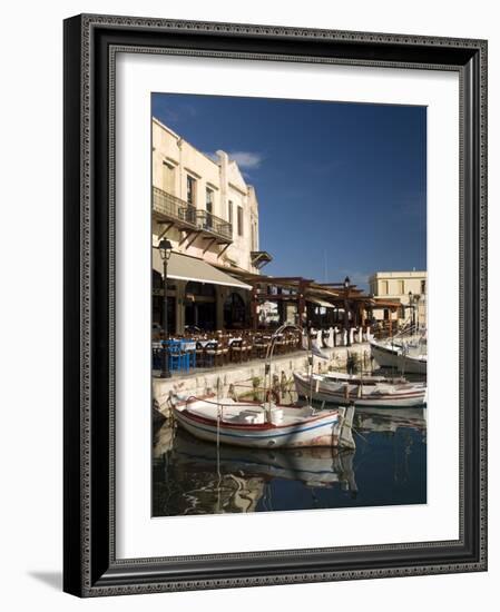 Old Venetian Harbor, Rethymno, Crete, Greek Islands, Greece, Europe-Richard Maschmeyer-Framed Photographic Print