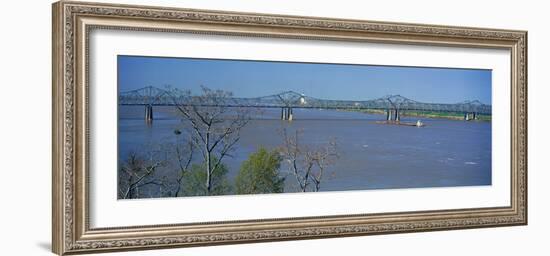 Old Vicksburg Bridge Crossing Ms River in Vicksburg, Ms to Louisiana-null-Framed Photographic Print