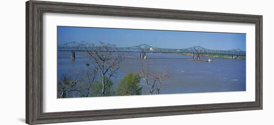 Old Vicksburg Bridge Crossing Ms River in Vicksburg, Ms to Louisiana-null-Framed Photographic Print