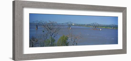 Old Vicksburg Bridge Crossing Ms River in Vicksburg, Ms to Louisiana-null-Framed Photographic Print