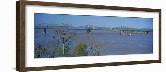 Old Vicksburg Bridge Crossing Ms River in Vicksburg, Ms to Louisiana-null-Framed Photographic Print