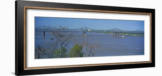 Old Vicksburg Bridge Crossing Ms River in Vicksburg, Ms to Louisiana-null-Framed Photographic Print