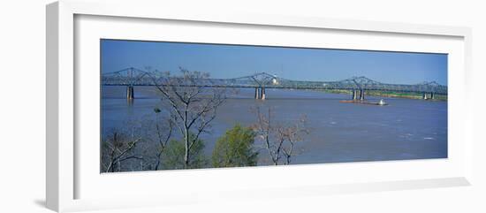 Old Vicksburg Bridge Crossing Ms River in Vicksburg, Ms to Louisiana-null-Framed Photographic Print