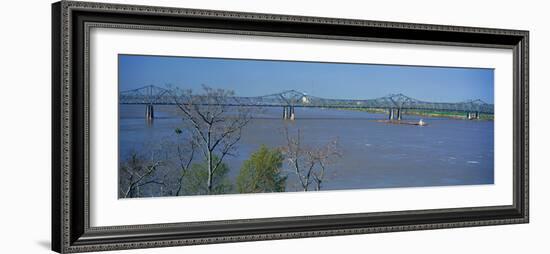 Old Vicksburg Bridge Crossing Ms River in Vicksburg, Ms to Louisiana-null-Framed Photographic Print