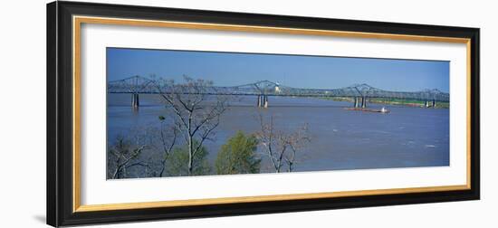 Old Vicksburg Bridge Crossing Ms River in Vicksburg, Ms to Louisiana-null-Framed Photographic Print